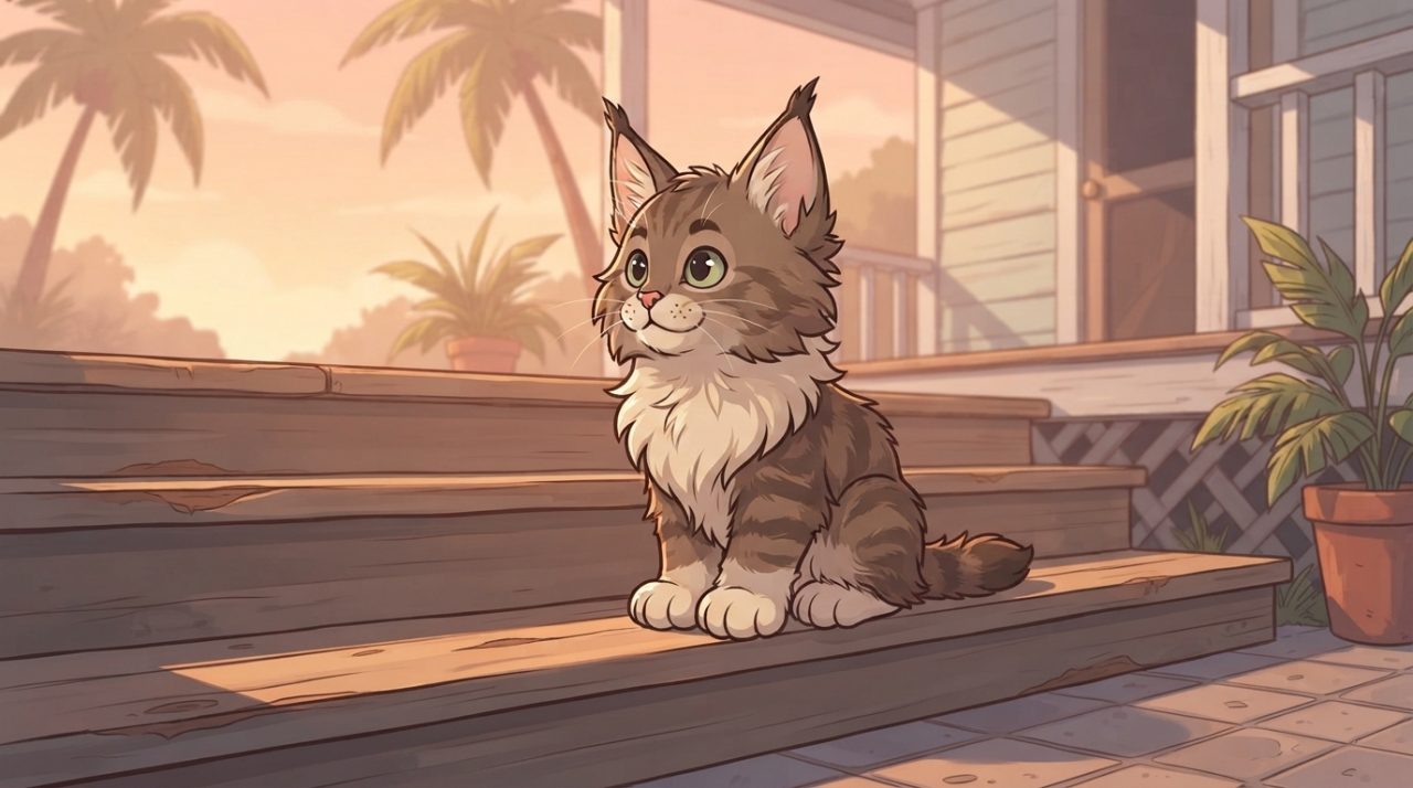 Maine Coon kitten arriving at a reputable Florida cattery